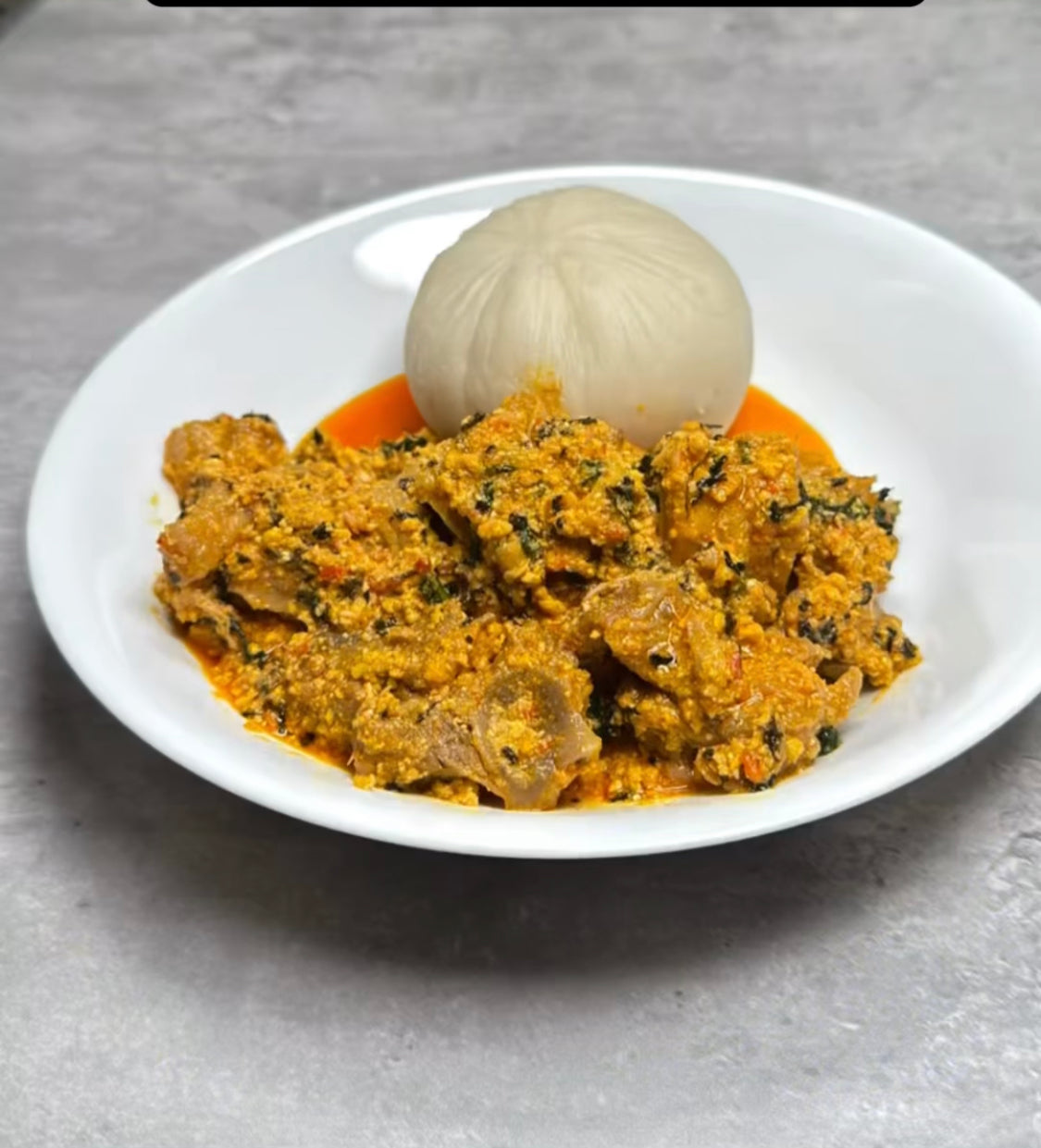 Egusi with semolina