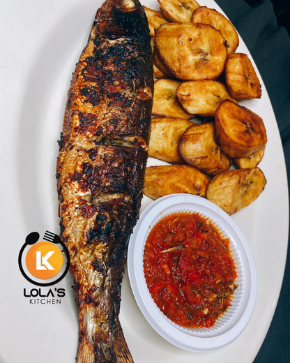 Grilled Fish and Plantain