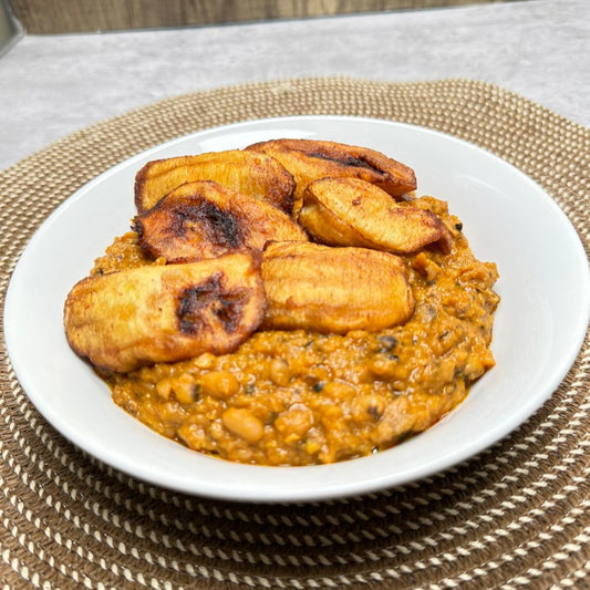 Beans Porridge and Fried Plantain